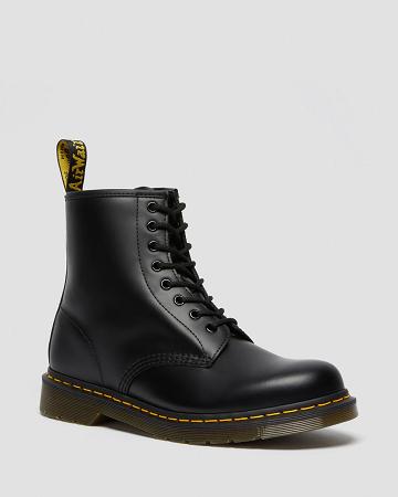 Dr Martens 1460 Smooth Læder Snørestøvler Dame Sort | DK 209SGL